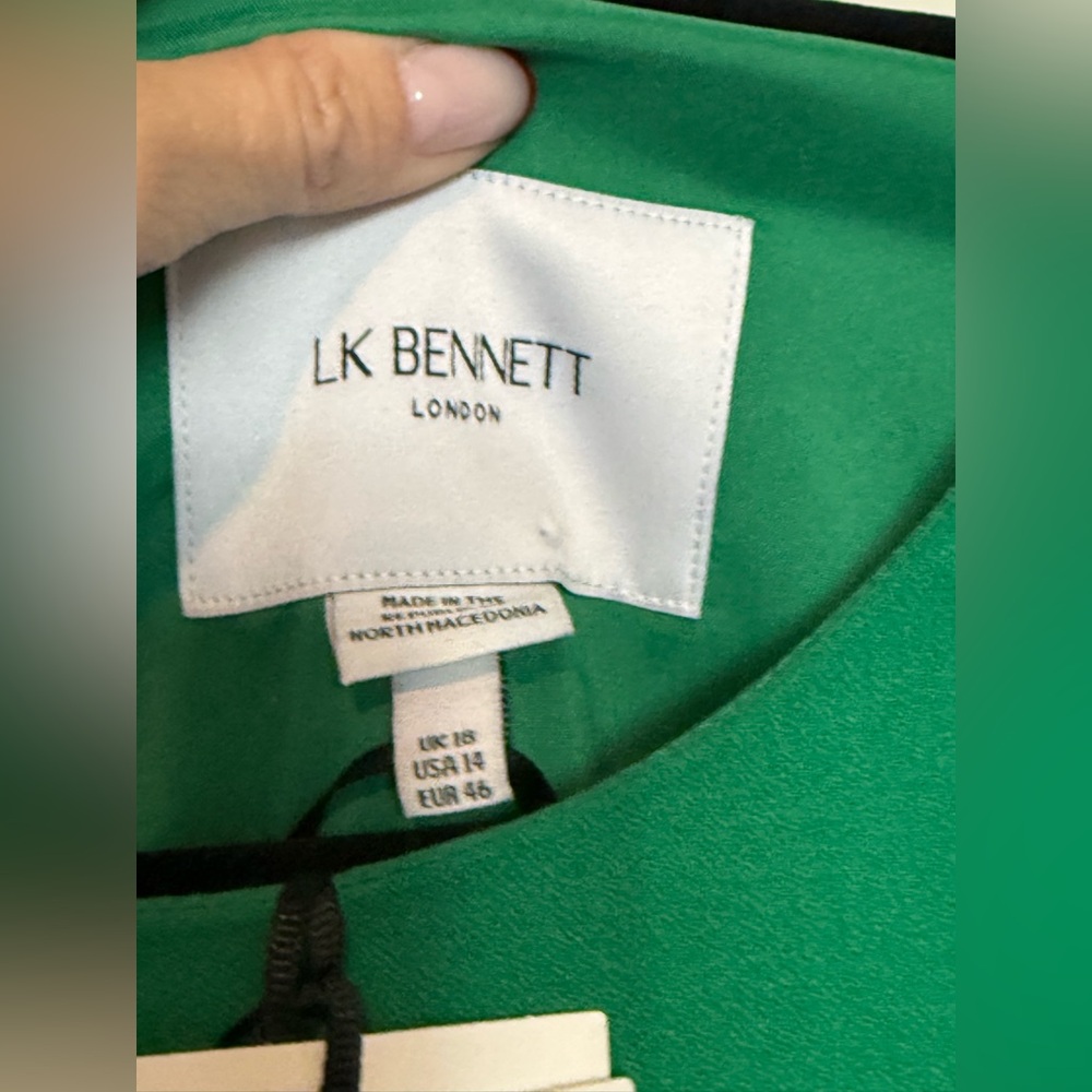 LK BENNETT Dr Eliza Dress in Green Size 14 US New With Tags - Picture 5 of 11